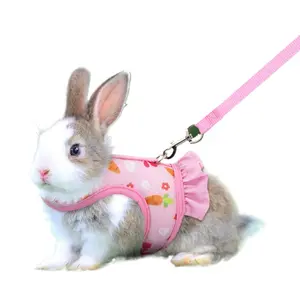 Rabbit chest back guinea pig rabbit rope small pet traction rope chest strap vest chest back set dog rope