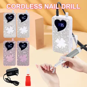 Cross-Border New Four-Leaf Clover Nail Art Drill Machine 35000RPM Easy Nail Removal Trimming Polishing Drill Machine Dead Skin Remover Suitable for Nail Salons