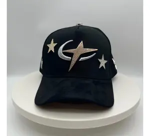 Barbas G5 Black Rhinestone Inlaid One Size Cap
