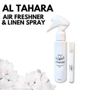 White Musk Al Tahara Air Freshener & Linen Spray. For home, fabrics, car, etc. Fresh, clean, powdery, airy, white Musk Scent Scented Fragrance Perfume Aroma