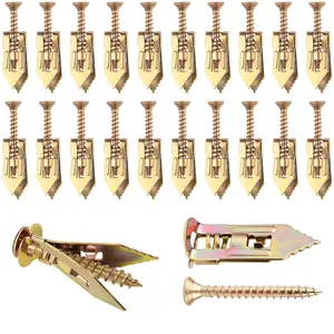 200PCS Self-Drilling Drywall Anchors Kit -expansion bolt Serrated Expansion Wall Mounting Screws galvanized expansion bolts fixing curtain drywall anchors self tapped screws  anchor wall anchors for drywall Carbon Steel Anchors premium case