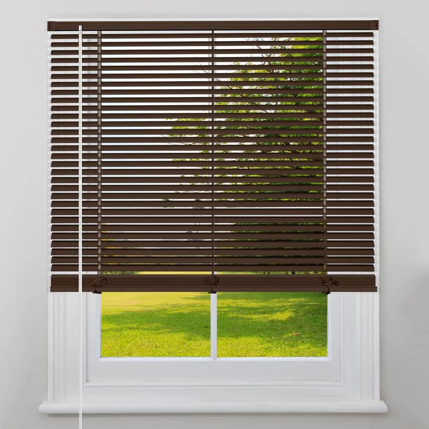 LUCKUP Cordless Mini Blinds Horizontal Venetian Blinds Vinyl Window Shades Light Filtering Privacy Room Darkening Blinds for Bedroom, Kitchen, Office