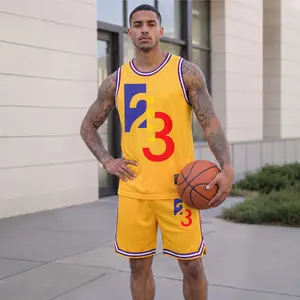 Men's Basketball Jersey Set, Breathable Round Neck Sportswear, Sleeveless Training Uniform with Abstract Number Graphic, Stylish Team Outfit, Athletic Apparel for Basketball, Gym, Running & Outdoor Training