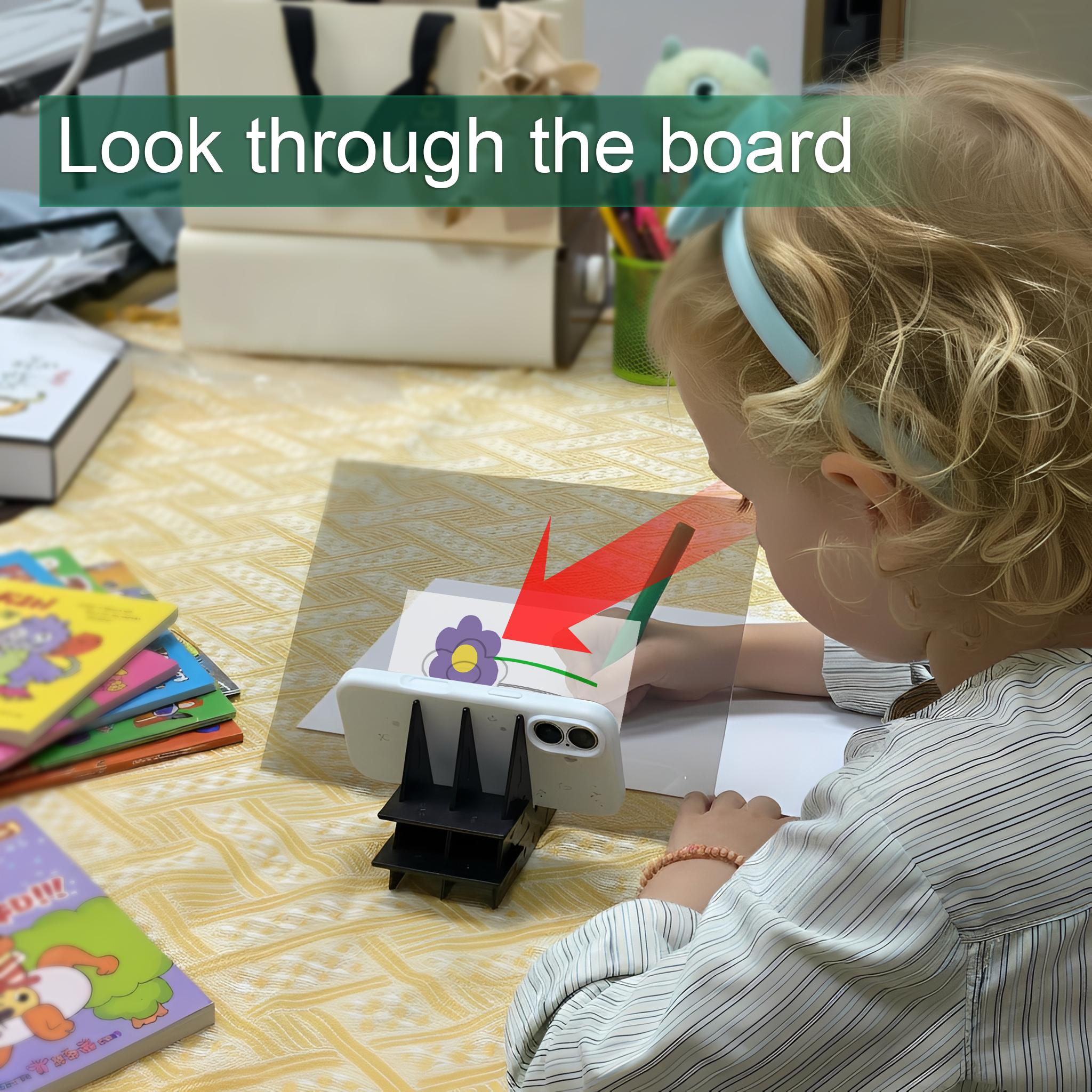 【FaddishDeal】Optical drawing board, portable optical wiring board, image layout, drawing projector, optical copy pad, easy to track drawing tool Art Supplies.