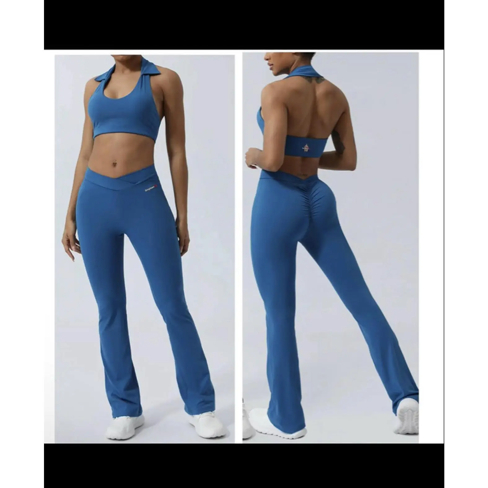 Blue S-XL Women's Sportswear Set - Comfortable and Stylish Activewear for Daily Wear and Exercise