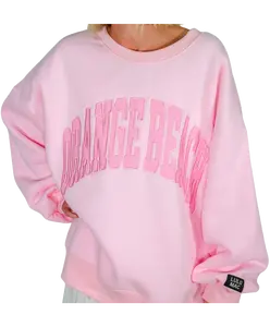 Lulu Mac - Orange Beach Stitch Crewneck