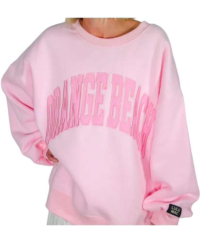 Lulu Mac - Orange Beach Stitch Crewneck