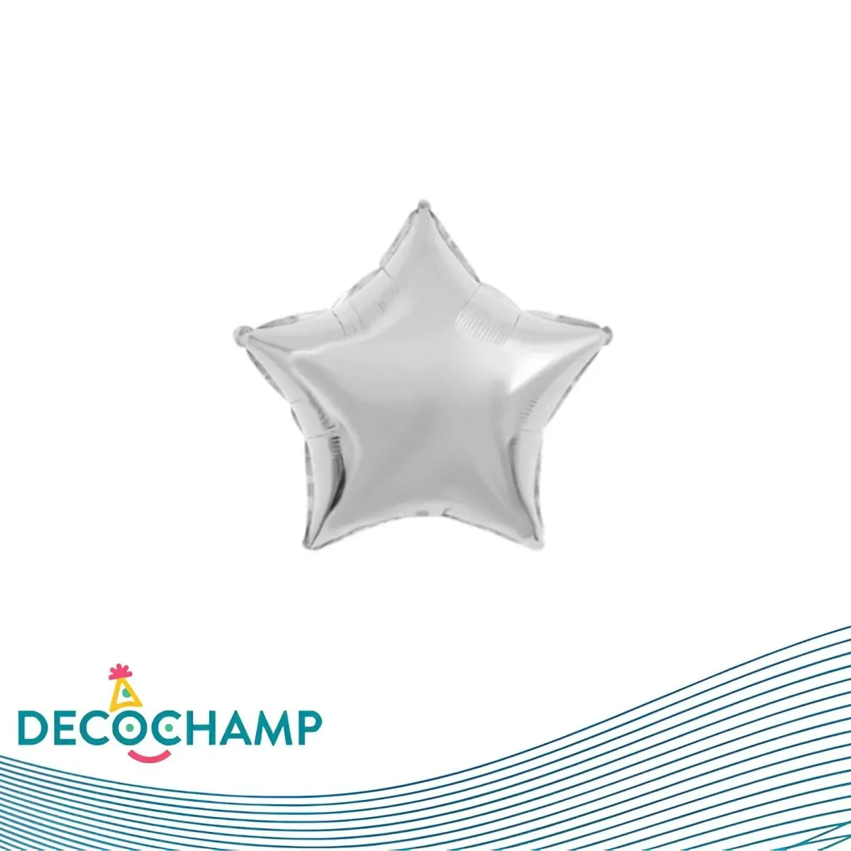 Silver 9" Deco Balloon Stars, 5 Units per Case, for Wall & Room Decor