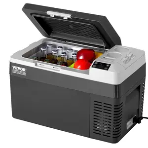 VEVOR Car Refrigerator, 12 Volt Car Refrigerator Fridge, 12 L Single Zone Portable Freezer, -4-68 Adjustable Range, 12/24V DC and 100-240V AC Compressor Cooler for Outdoor, Camping, RVVEVOR Super Brand Day