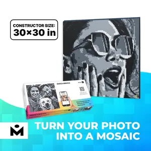 MOZABRICK Model L (30in x 30in): Photo Constructor Set. 14500 Parts, 27 Hours Assembly. Turn Your Photo into Peace of Art