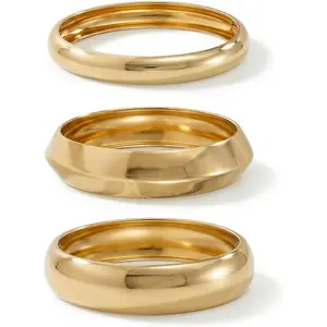 Chunky  Tone Bracelets for Women, Bangle Bracelets for Women Bracelets Stack Non Tarnish Trendy Wide Hinged Cuff Open Bracelet Dainty Minimalist