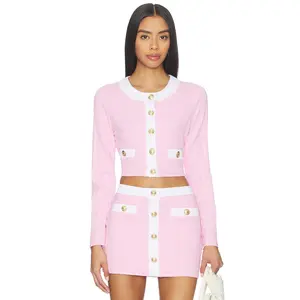 L'AGENCE Adaline Swim Cardigan in Blush