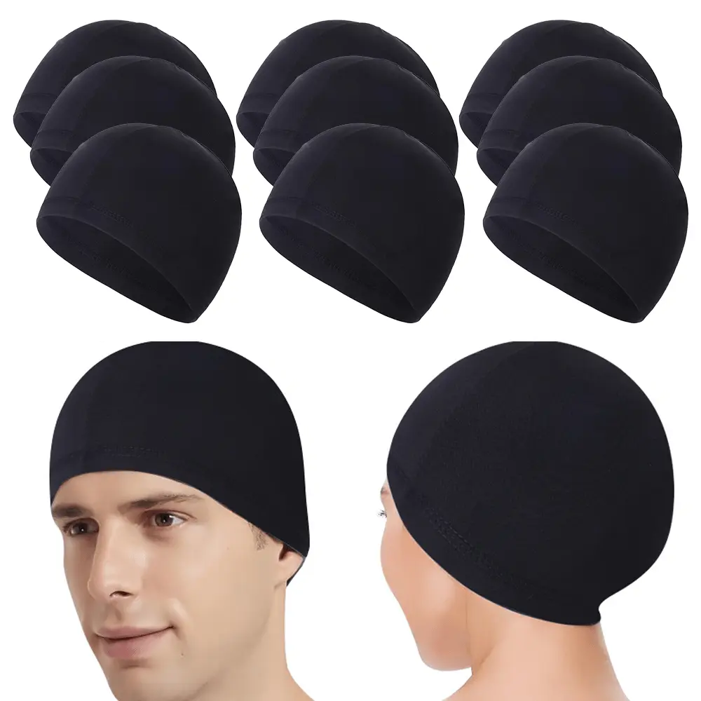 9pcs Windproof Cycling Caps - Breathable Elastic Knitted Polyester Outdoor Headwear, Sweat-Absorbing Bicycle Helmet Liner, Sports Outdoor Hats for Running,summerwins