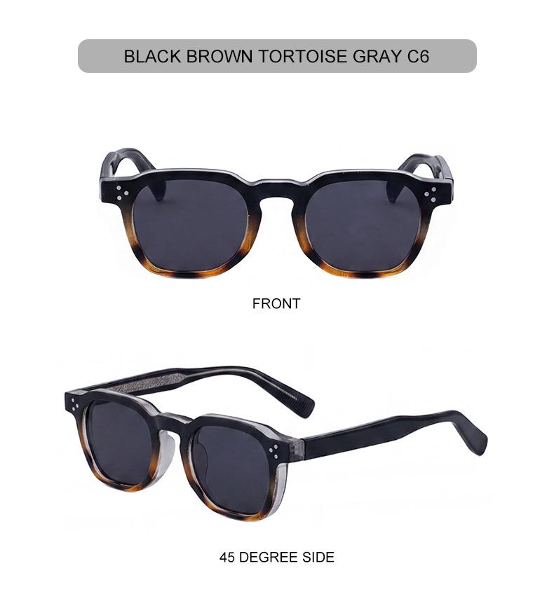 Small Square-Frame Sunglasses, Versatile Trendy Plastic-Frame Fashion Eyewear