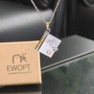 Book Necklace for grandson/Granddaughter/Daughter/Son.Meaningful Jewelry of Love – Perfect Christmas Gift for Her/Heartfelt Black Friday Surprise