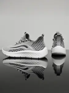 Men's Summer Breathable Flyknit Sneakers, Air Cushion Shock Absorption, Versatile Casual Shoes, Comfortable Running Shoes, Athletic Running Shoes, Workout Sneakers