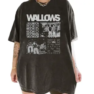 Retro Wallows Model Tour Shirt, Wallows Bad Dreams Album Aesthetic T-Shirt, Wallows Band Fan Gift