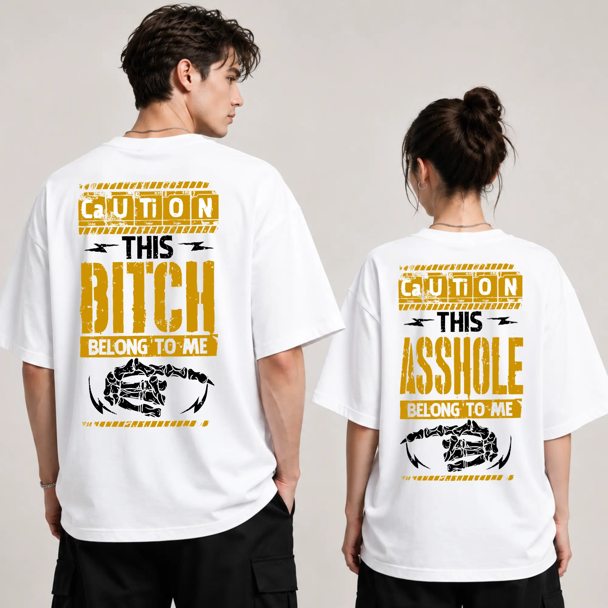 Couples Shirt , This As***le/B**ch Belongs To Me Couple Matching Graphic Shirt ,Casual Fleece Fabric Sweatshirt for Women for Men for Women, Perfect Gift