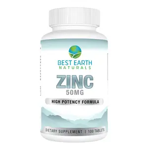 Zinc 50MG - High Potency Immune Support Supplement with 100 Easy-to-Swallow Tablets for Daily Wellness