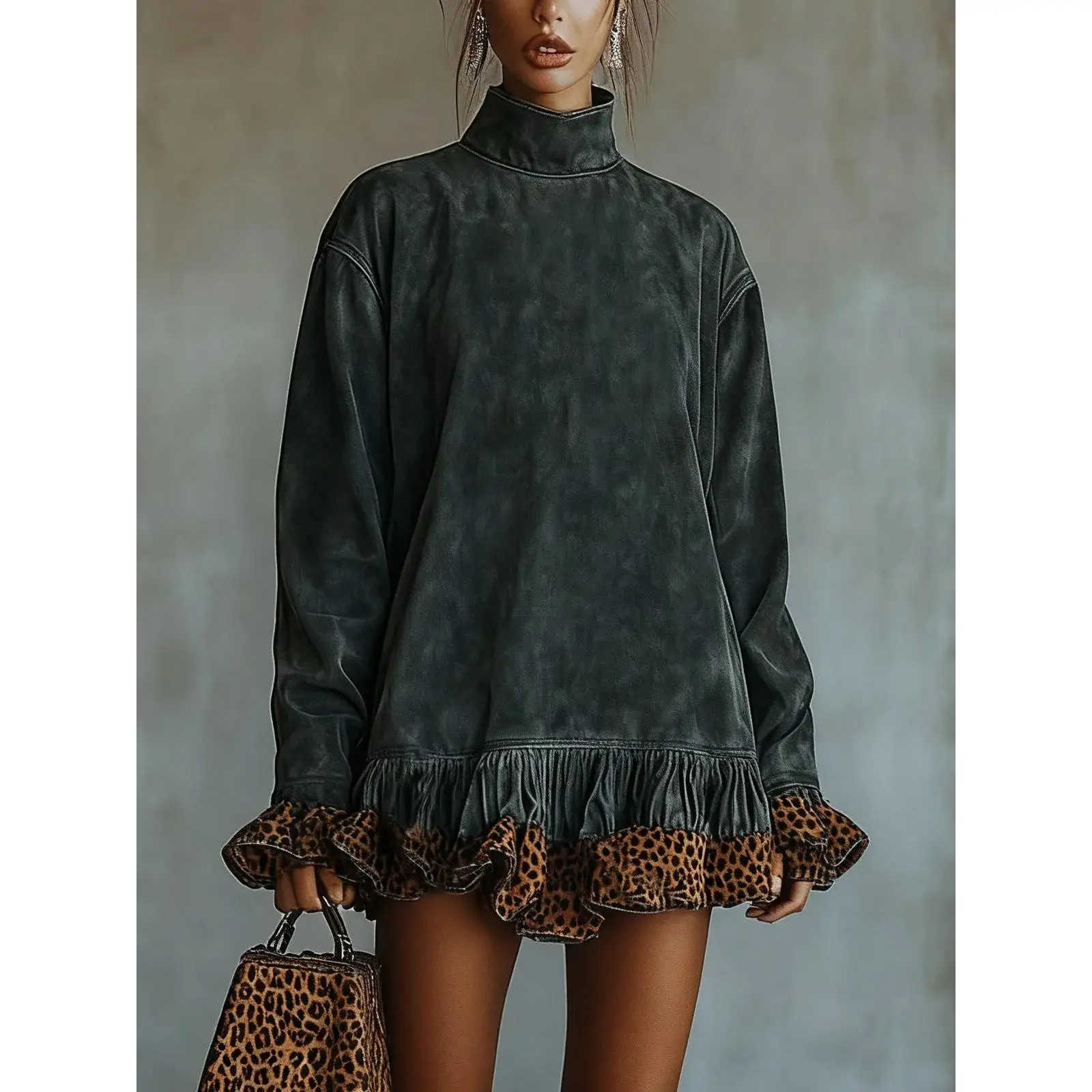 2025 new temperament commuter solid color straight pants off-shoulder strappy jumpsuit sweater dresses