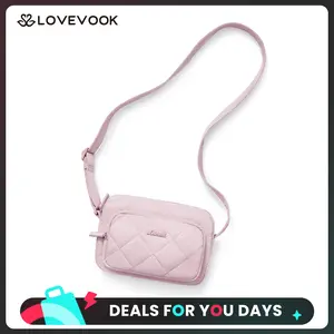 【NEW IN】LOVEVOOK Quilted Crossbody Bag for Women, Lightweight Padded Shoulder Purse with Multi Pockets, Water Resistant Small Sling Bag, Casual Camera Bag for Daily Work, Travel, Shopping & Everyday Use