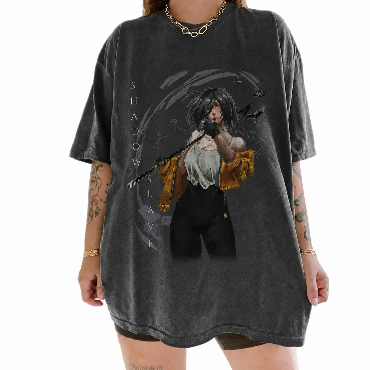 Shadow Slave Nephis T-Shirt, Dark Fantasy Anime Graphic Tee, Lady Changing Star Shirt, Novel Fan Gift, Vintage Manga Style Tee