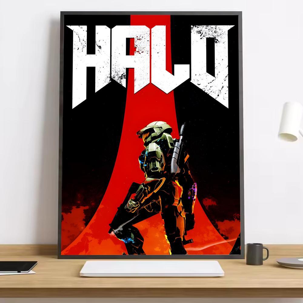 Game H-Halo Cool I-InfiniteS Painting Calligraphy HD Canvas Poster living room bedroom bar aesthetic decoration Game H-Halo Cool I-InfiniteS Painting Calligraphy HD Canvas Poster living room bedroom bar aesthetic decoration