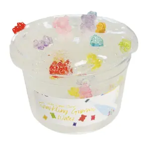 Sparkling Gummy Water - Clear Slime, floral Lily scented, 8oz- handmade in USA