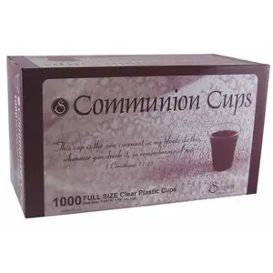 212 MAIN Disposable Plastic Communion Cups, 1000 Pcs, Standard Size, Tray-Compatible for Communion Service