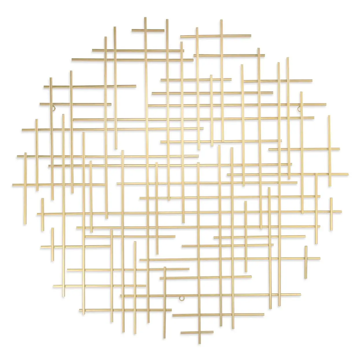Cheungs 5800GD Iquara Large Gold Round Metal Wall Art, Artistic Home Decor for Room Accent