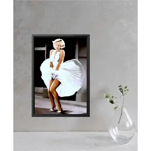 (No Frame) Marilyn Monroe Wall Art POSTER, Marilyn Monroe Posters, Marilyn Monroe Print Art, Gift Home Decor, Movie Poster Black Frame, White Frame