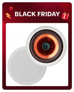 Herdio Indoor Ceiling Wired Bluetooth Speakers 4-inch 160 Watt 5.25-inch 300 Watt 6.5-inch 320 Watt Flush Mount Paintable Grills Durable ABS Material