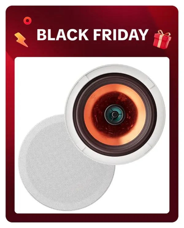 Herdio 2-Way Wired Bluetooth Ceiling Speakers - 4-in 160W, 5.25-in 300W, 6.5-in 320W Flush Mount Audio Speakers with Paintable Grills, Durable ABS Material, 110V Digital Amplifier for Mobile Stereo Sound, 20kHz Frequency Response, Yes