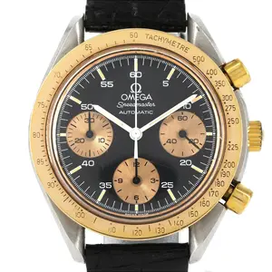 Pre-owned Omega Stainless Small Leather Goods Speedmaster Steel Yellow Gold Automatic