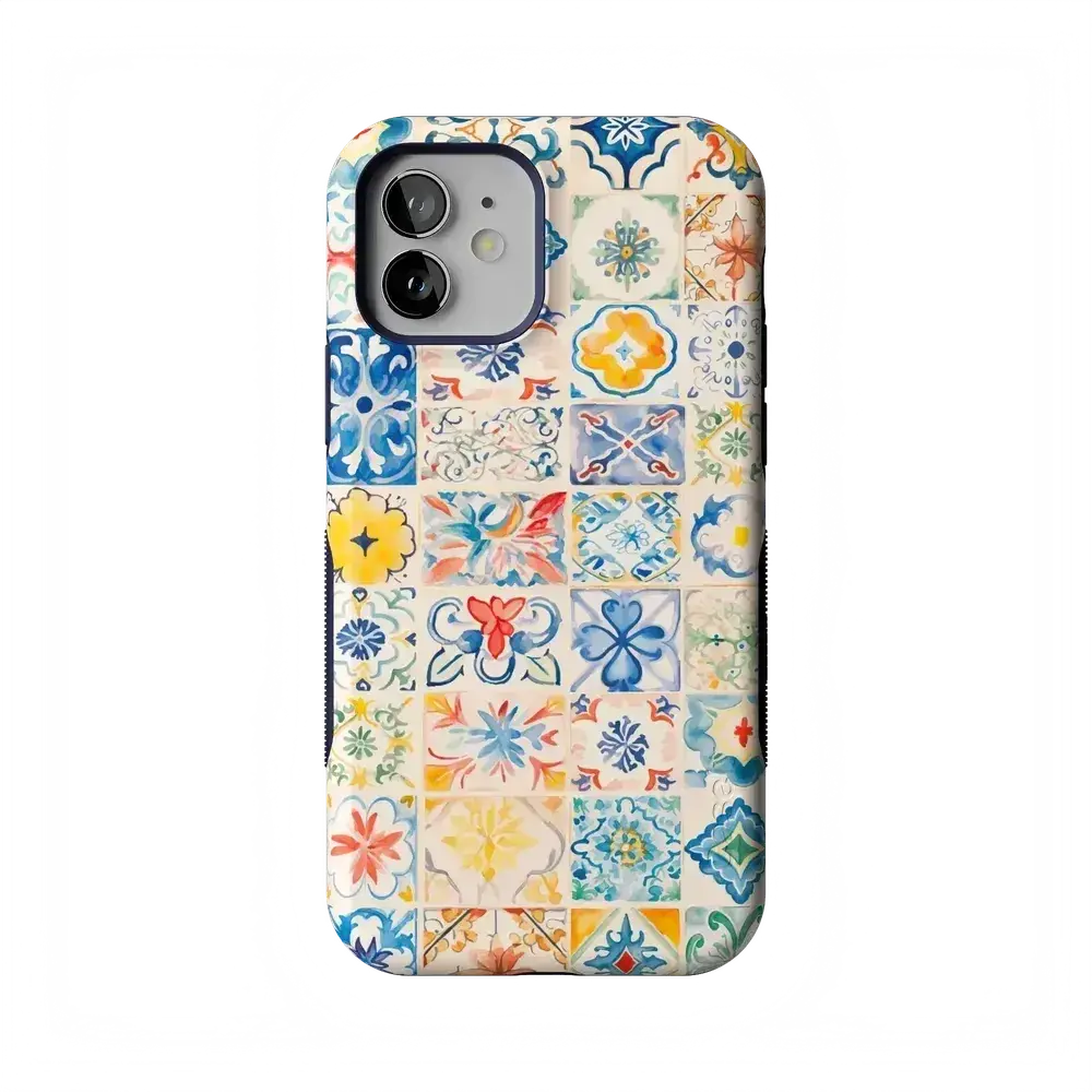 Casely iPhone 12/12 Pro Case | Dolce Vita | Tuscan Tiles | Bold Protective Design | Compatible with MagSafe