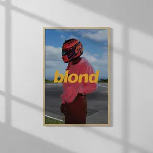 Blond Album Inspired Poster, Frank Ocean Fan Art Print, 100% Cotton Wall Art, Music Decor Digital Download