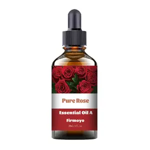 Firmoyo Pure Rose Essential Oil, 100% Purity, Low Allergenic Moisturizing Oil, Premium Nourishing Oils, Suitable for Nails, Hair, Massage, Diffuser, Humidifier