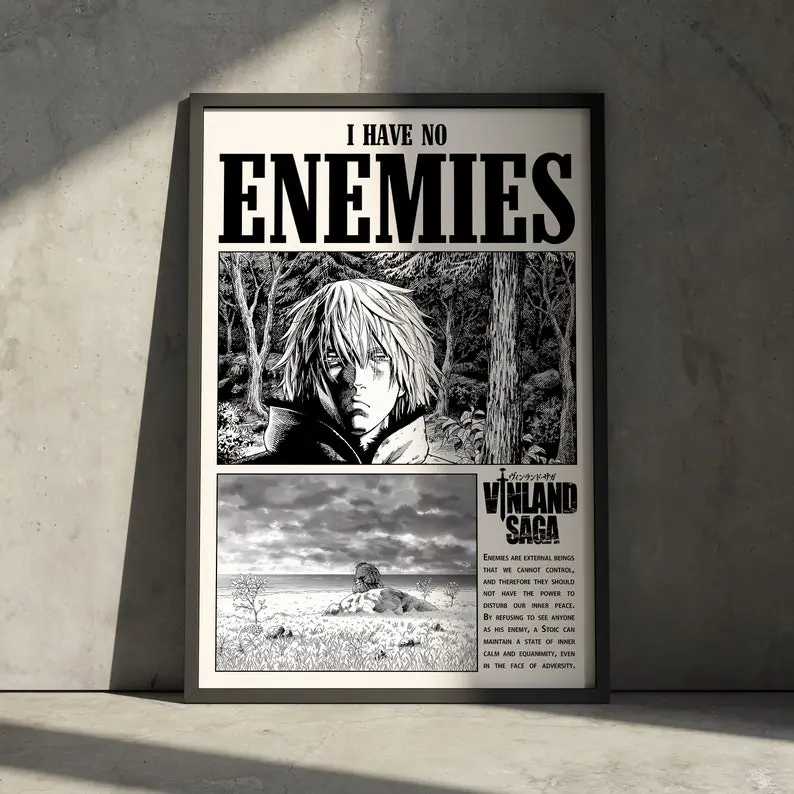 Thorfinn Vinland Saga Anime Art Print Poster - Framed/Unframe-Style, Waterproof Artistic Decoration, Gift Box-Included Home Supply for Anime Fans (Room Use)