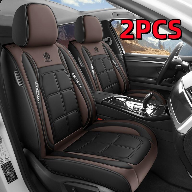 Premium Car Seat Covers 2PCS  Front Seats Waterproof PU Leather Vehicle Seat Protectors Universal Fit for All Cars