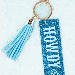 TURQUOISE 'HOWDY' ACRYLIC KEYCHAIN