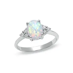Opal ring, jewelry, couple's ring, fashionable hand accessory, gemstone ring for women