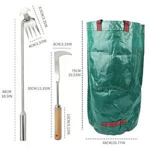 Weed Puller Tool,Weeding Artifact Uprooting Weeding Tool Dual Purpose Manual Hand Weeders Tool for Gardening Vegetable Backyard Farm Planting(Wooden Handle)