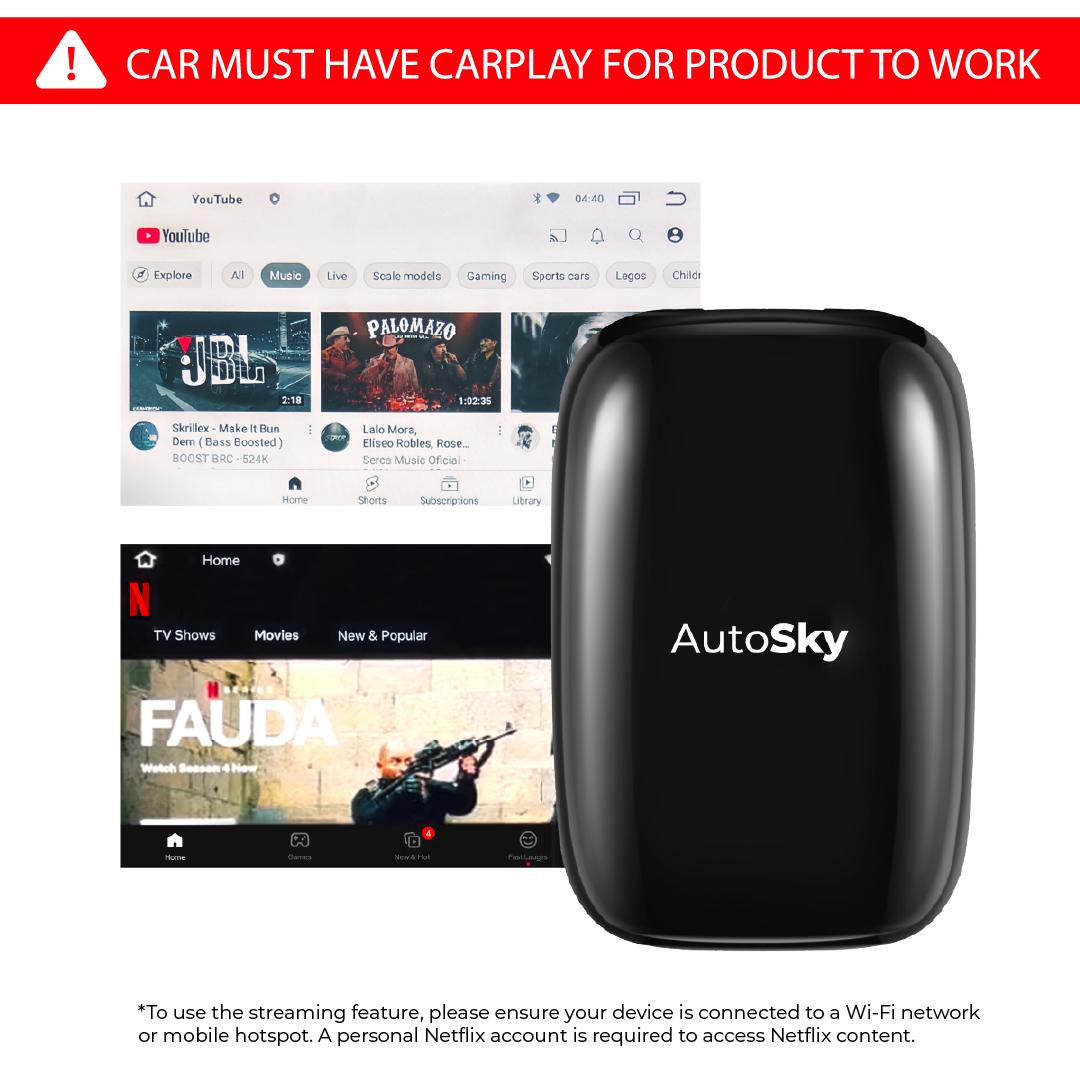 AutoSky Ai Box Lite X - Elevate your vehicle experience! Wired Apple CarPlay and Hot Spot Required! apple carplay