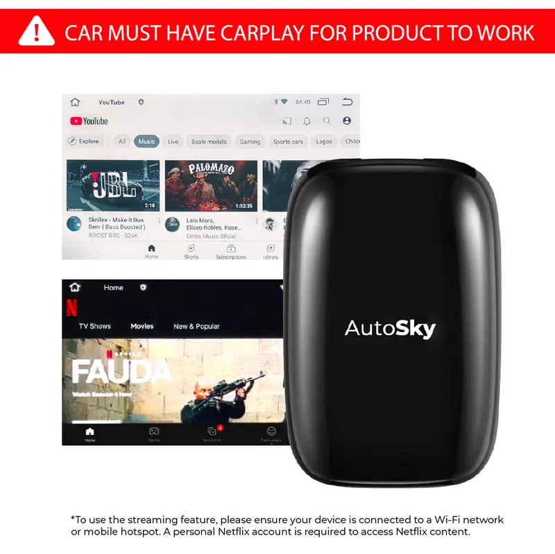 AutoSky Ai Box Lite X - Elevate your vehicle experience! Wired Apple CarPlay and Hot Spot Required! apple carplay