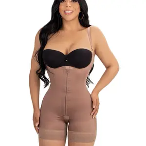Full Body Shapewear with Front Zipper Firm Tummy Control for Women's Comfort and Style