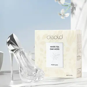 1.01fl oz Stiletto-Shape Perfume for Women (Alcohol-Based, Formaldehyde-Free) - White Tea, Pepper & Musk Fragrance with Floral Notes, Crystal Clear Bottle | Long-Lasting Scent | Romantic Gift for Valentine's Day & Birthdays