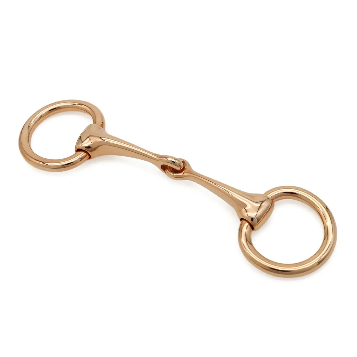 Pre-owned HERMÈS Gold-plated Small Leather Goods Hermes Mini Mors Scarf Ring