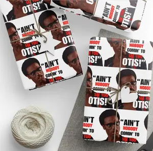 Ain’t Nobody Comin’ to See You, Otis! Wrapping Paper, The Temptations Meme Christmas Wrapping Paper,Funny Retro Gift Wrap, Pop Culture Gift Wrap