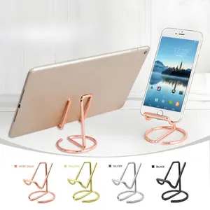 1pc Phone Tablet Stand Desktop Metal Iron Art Mobile Support Base Ornament, Live Streaming Holder, Durable Desk Accessory, Smartphone Holder, Stable Phone Holders