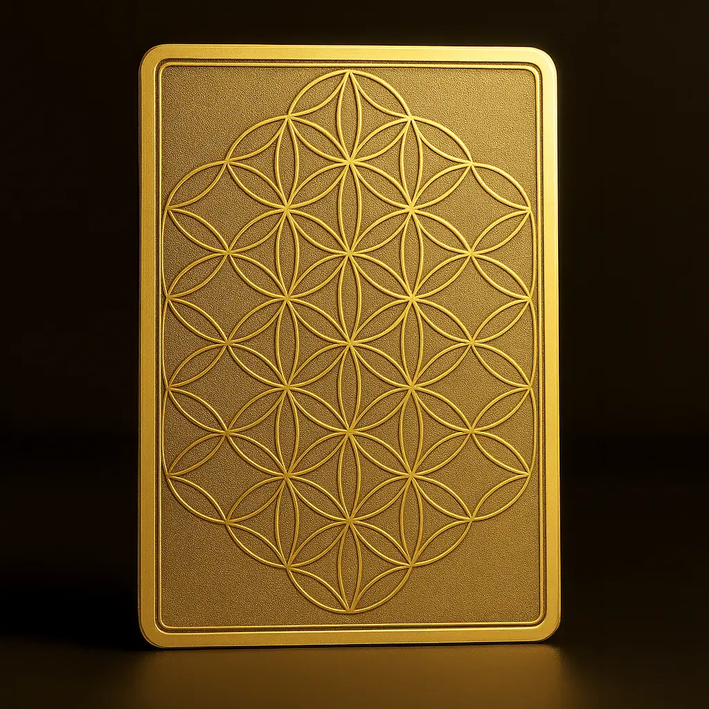 Miracle Card - Manifest Your Highest Potential - Seed of Life Sacred Geometry Metal Card – Manifestation, Affirmations, Miracles, Spiritual & Prayer Keepsake - Forever Card Co.